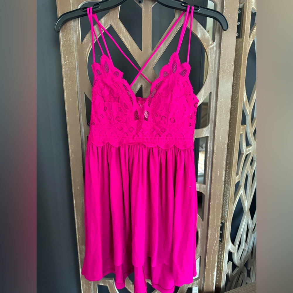 Magenta Lacy Flowy Top